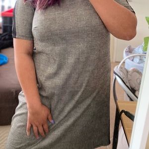 Plus Size Checkered Dress